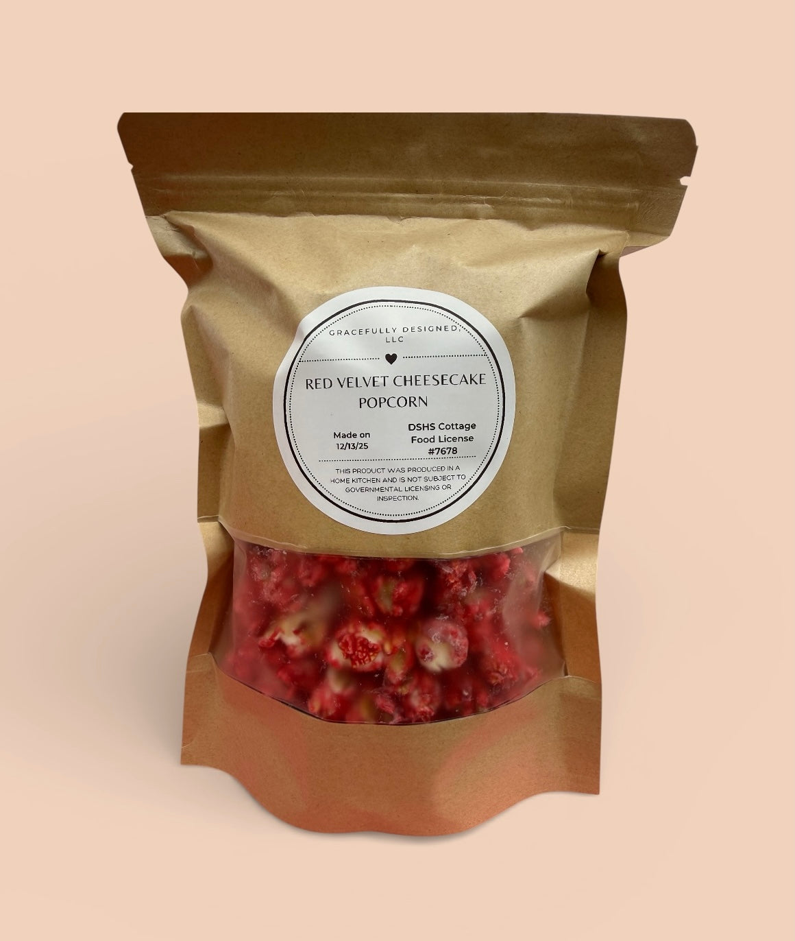 Red Velvet Cheesecake Popcorn